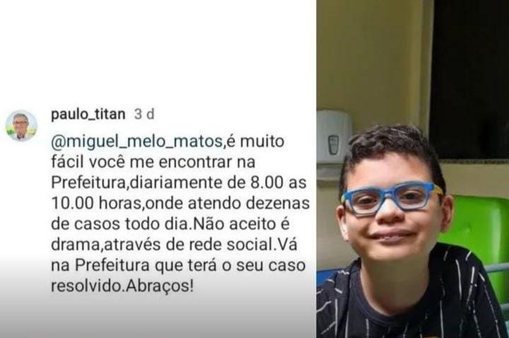 Não aceito drama', diz prefeito de Castanhal para mãe que denunciou atraso  de medicamento para o filho - BT Mais